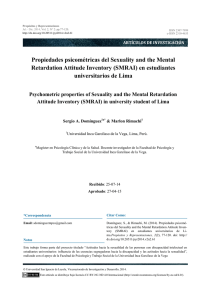 Propiedades psicométricas del Sexuality and the Mental