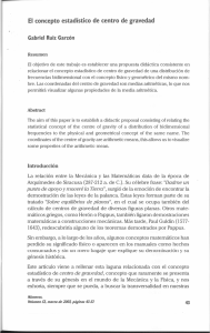 El concepto estadístico de centro de gravedad