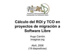 Calculo del ROI y TCO en proyectos de migración a