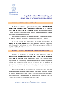 pliego oficina turismo 2014 - Ayuntamiento de Carboneras