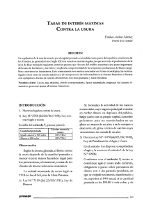 TASAS DE INTERÉS MÁXIMAS CONTRA LA USURA