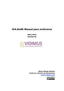 ICA-AtoM: Manual para archiveros