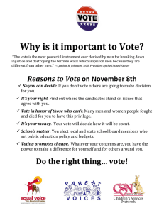 Why is it important to Vote?