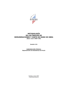 metodología de los índices de remuneraciones y costo de mano