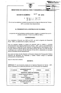 Decreto 419 de 2016. - Presidencia de la República