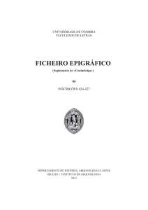 ficheiro epigráfico - Universidade de Coimbra