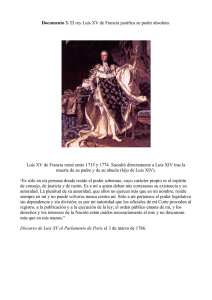 Documento 3. El rey Luis XV de Francia justifica su poder