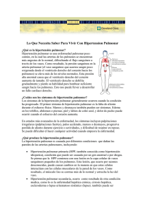 lo que necesita saber para vivir con hipertension pulmonar