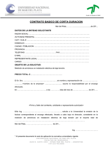 contrato basico de corta duracion - Universidad Nacional de Mar del
