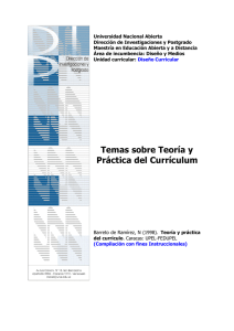 Temas sobre Teoría y Práctica del Currículum