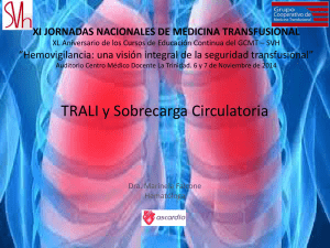 TRALI y Sobrecarga Circulatoria