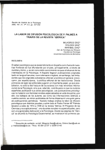 LA LABOR DE DIFUSIÓN PSICOLÓGICA DE P. PALMÉS A