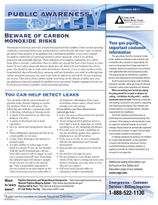 Public AwAreness beware of carbon monoxide risks
