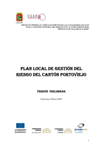 plan local de gestión del riesgo del cantón portoviejo