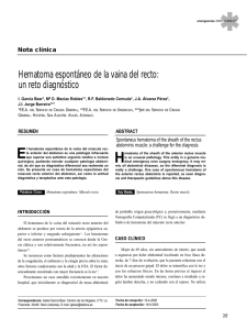 Hematoma espontáneo de la vaina del recto: un reto