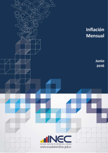 Inflación Mensual - Instituto Nacional de Estadística y Censos