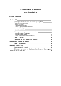 La Condición Moral del Ser Humano Carlos Muñoz Gutiérrez Tabla