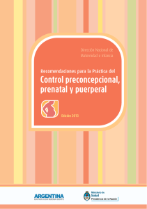 Control preconcepcional, prenatal y puerperal