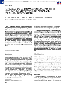 utilidad de la broncofibroscopia en el estudio de metástasis de