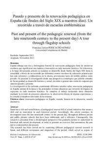 Pasado y presente de la renovación pedagógica en España (de
