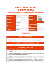 Sistema Financiero Español y Comparado