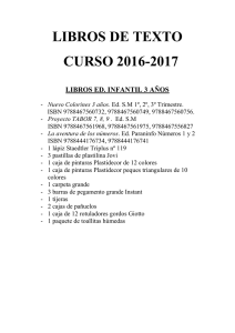 LIBROS DE TEXTO CURSO 2016-2017