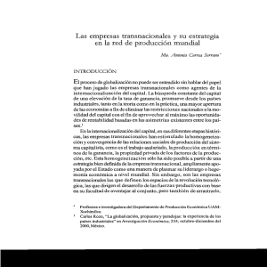 Las empresas transnacionales y su estrategia