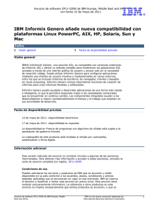 IBM Informix Genero añade nueva compatibilidad con plataformas
