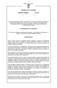 REPUBLICA DE COLOMBIA DECRETO NÚMERO DE 2015