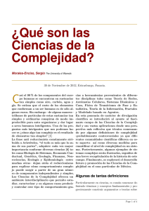 Sergio Morales Enciso - ¿Qué son las Ciencias de la Complejidad?