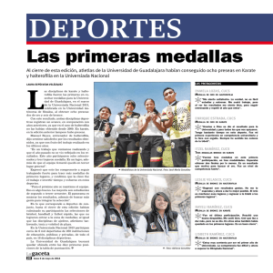 Las primeras medallas - La gaceta de la Universidad de Guadalajara