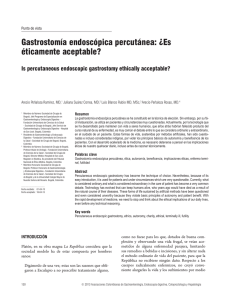Gastrostomía endoscópica percutánea: ¿Es éticamente aceptable?