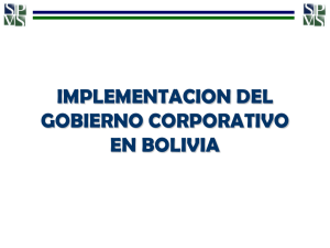 El Gobierno Corporativo en Bolivia