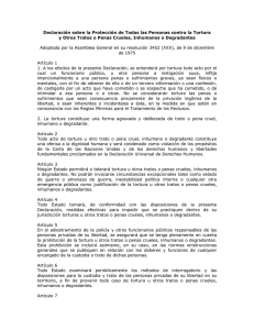 Declaracin sobre la Proteccin de Todas las Personas contra la Tortura