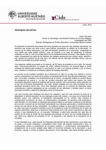 Ideologías educativas - Universidad Alberto Hurtado