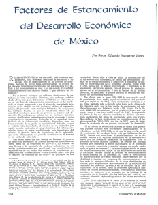 Factores de Estancamiento del Desarrollo Económico de México