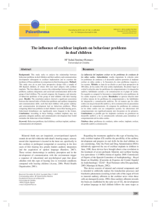 The influence of cochlear implants on behaviour problems in deaf