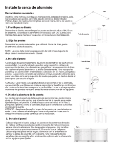 Instale la cerca de aluminio