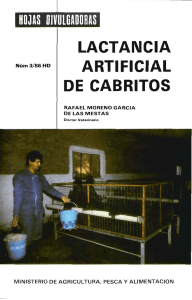 LACTANCIA ARTIFICIAL DE CABRITOS