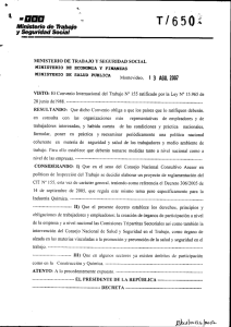 Decreto 291/007 - Ministerio de Trabajo
