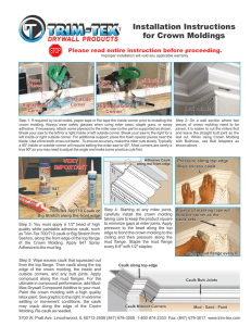 Installation Instructions for Crown Moldings - Trim-Tex