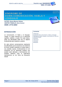 S&iacute;ndrome de Down: Comunicaci&oacute;n, Habla y Lenguaje