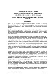 REGULACIÓN No. CONELEC – 009/06 PRECIOS DE LA ENERGÍA