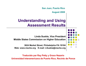 Understanding and Using Assessment Results.