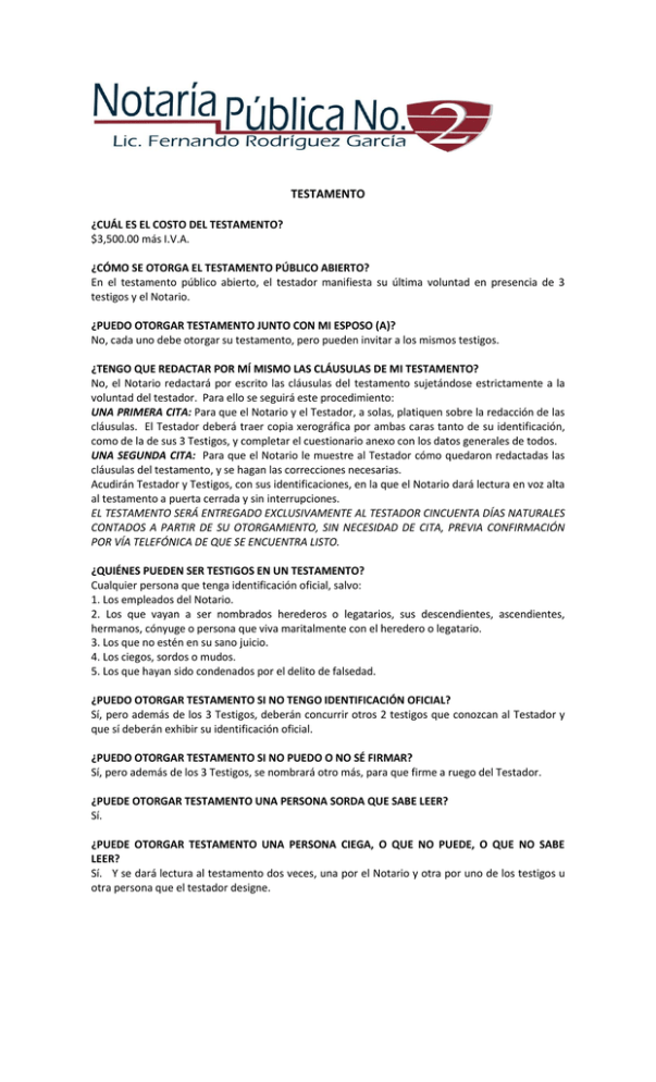 TESTAMENTO