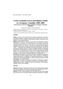 Costos económicos de la mortalidad evitable en Cartagena