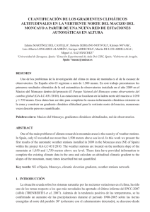 cuantificación de los gradientes climáticos altitudinales en la