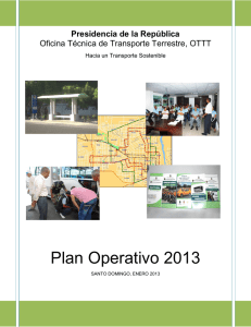 Plan Operativo 2013 - Oficina Técnica de Transporte Terrestre