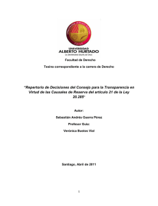 &ldquo;Repertorio de Decisiones del Consejo para la Transparencia en