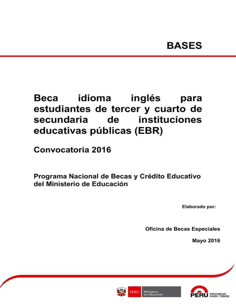 BASES Beca idioma inglés